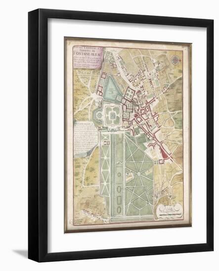 Plan d'ensemble de Fontainebleau-null-Framed Giclee Print