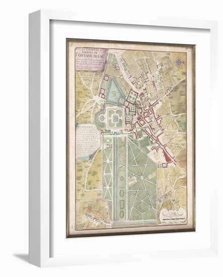 Plan d'ensemble de Fontainebleau-null-Framed Giclee Print