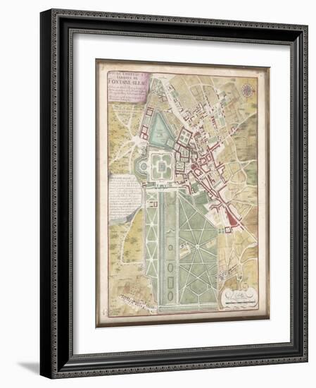 Plan d'ensemble de Fontainebleau-null-Framed Giclee Print