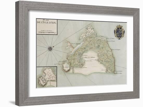 Plan de l'Ile d'Aix-null-Framed Giclee Print