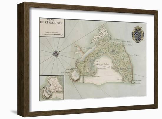 Plan de l'Ile d'Aix-null-Framed Giclee Print