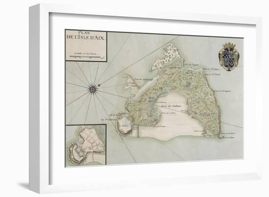 Plan de l'Ile d'Aix-null-Framed Giclee Print