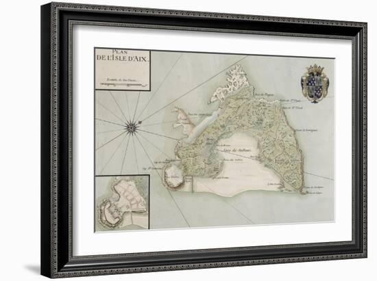 Plan de l'Ile d'Aix-null-Framed Giclee Print