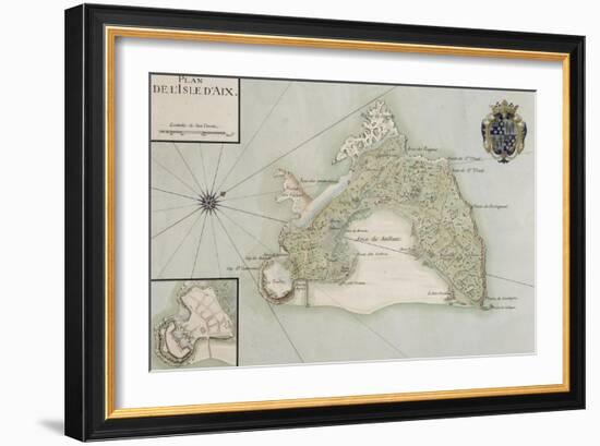 Plan de l'Ile d'Aix-null-Framed Giclee Print