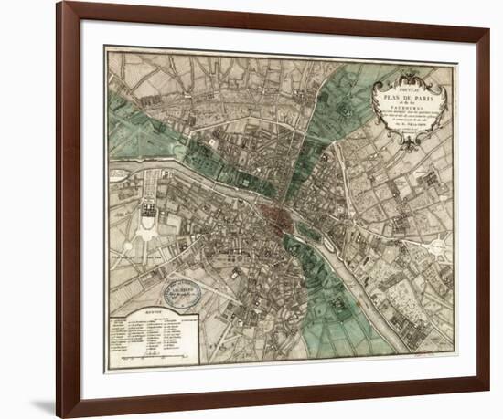 Plan de Paris-null-Framed Art Print