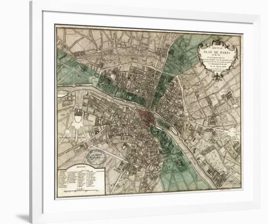 Plan de Paris-null-Framed Art Print