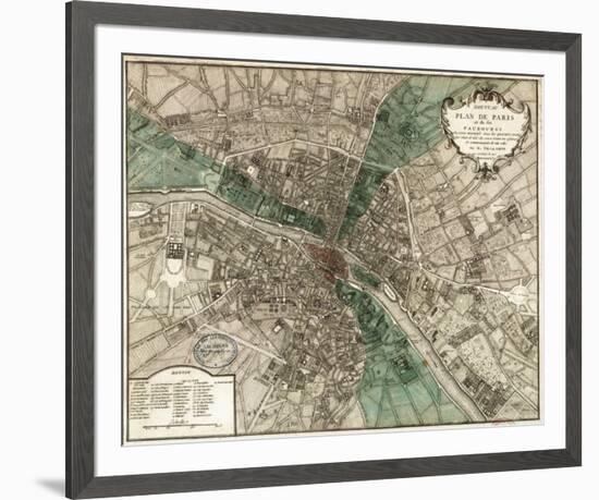 Plan de Paris-null-Framed Art Print