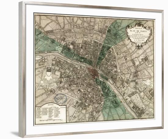 Plan de Paris-null-Framed Art Print