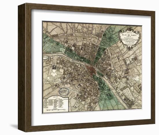 Plan de Paris-null-Framed Art Print