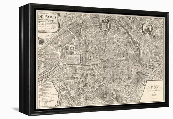 Plan dela Ville de Paris 1715-Nicolas De Fer-Framed Stretched Canvas