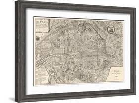 Plan dela Ville de Paris 1715-Nicolas De Fer-Framed Art Print