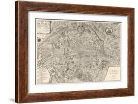 Plan dela Ville de Paris 1715-Nicolas De Fer-Framed Art Print