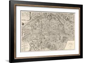 Plan dela Ville de Paris 1715-Nicolas De Fer-Framed Art Print