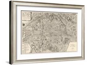 Plan dela Ville de Paris 1715-Nicolas De Fer-Framed Art Print
