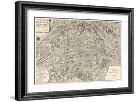 Plan dela Ville de Paris 1715-Nicolas De Fer-Framed Art Print
