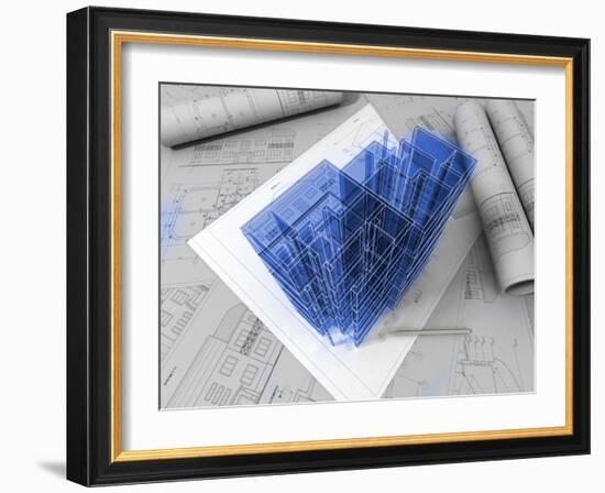 Plan Drawing-ArchMan-Framed Photographic Print