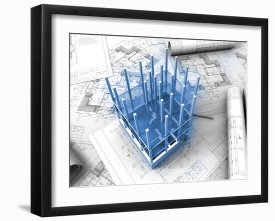 Plan Drawing-ArchMan-Framed Photographic Print