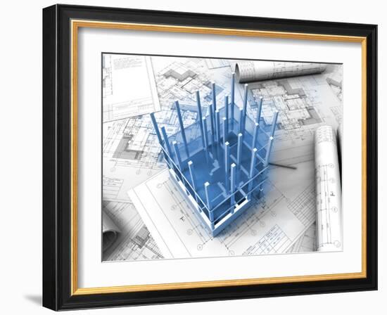 Plan Drawing-ArchMan-Framed Photographic Print