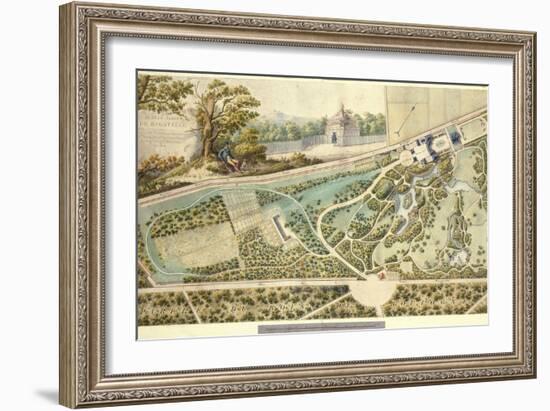 Plan du jardin de Bagatelle vers 1814-Nicolas-Framed Giclee Print