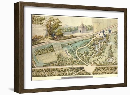 Plan du jardin de Bagatelle vers 1814-Nicolas-Framed Giclee Print