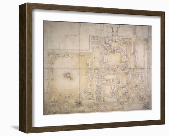 Plan du palais de Yuan Ming Yuan-null-Framed Giclee Print