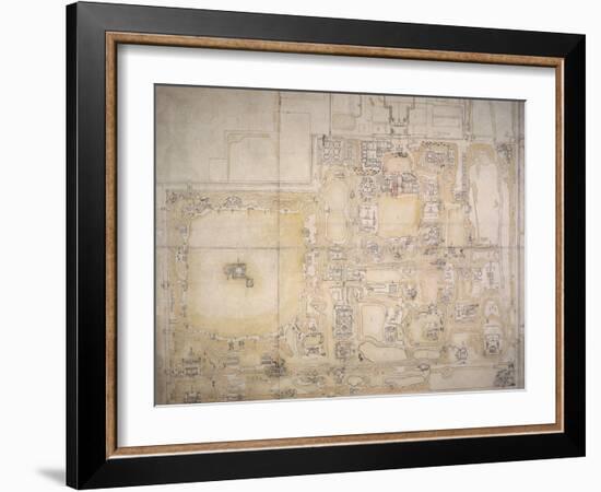 Plan du palais de Yuan Ming Yuan-null-Framed Giclee Print