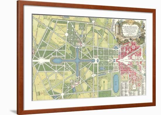 Plan du Parc, Versailles-Jean De La Grive-Framed Art Print