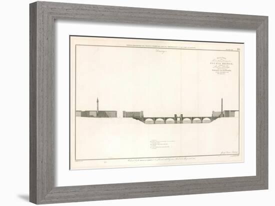 Plan for London Bridge Capable of Letting Ships Through-null-Framed Giclee Print