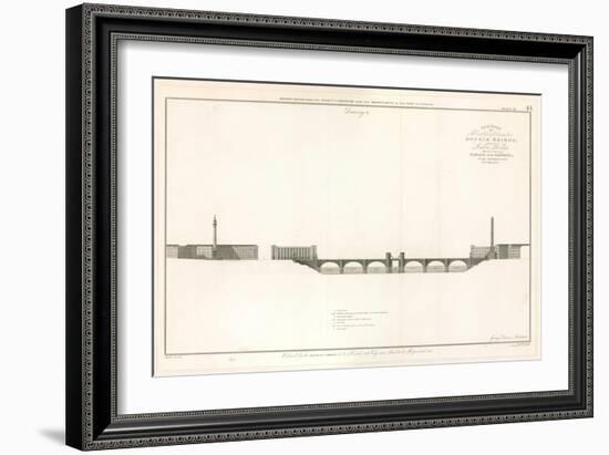 Plan for London Bridge Capable of Letting Ships Through-null-Framed Giclee Print