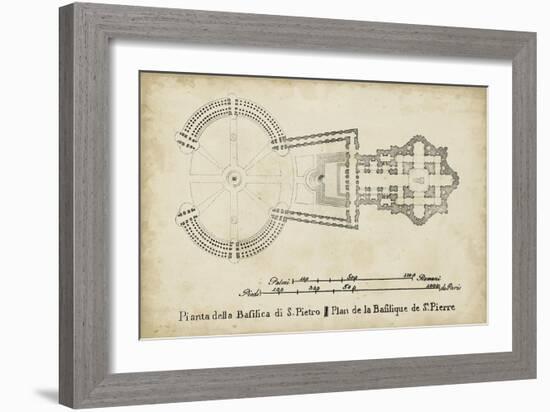 Plan for St. Peter's Basilica-null-Framed Art Print