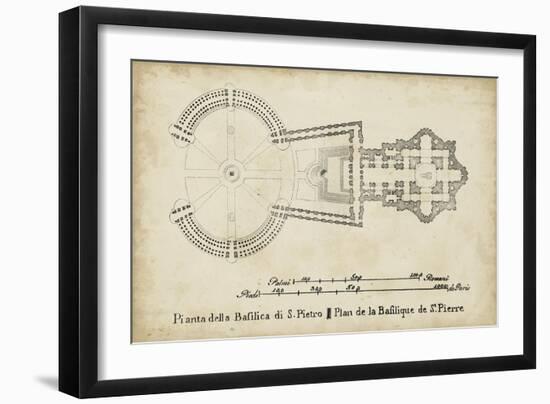 Plan for St. Peter's Basilica-null-Framed Art Print