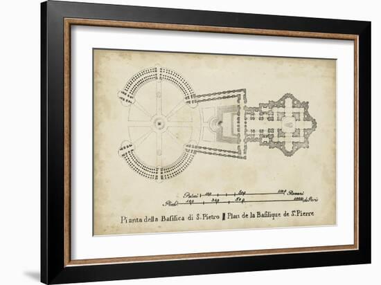 Plan for St. Peter's Basilica-null-Framed Art Print