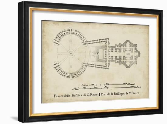 Plan for St. Peter's Basilica-null-Framed Art Print