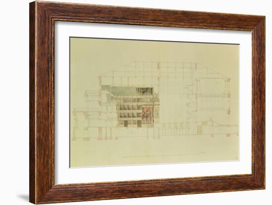 Plan for the Dresden Royal Theatre, C.1838-Gottfried Semper-Framed Giclee Print