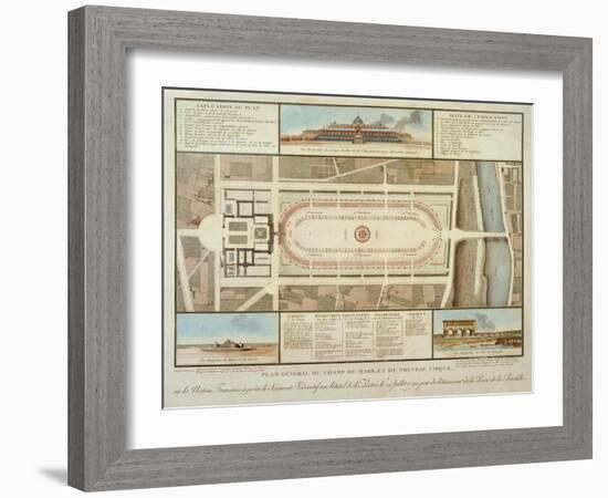 Plan général du Champ-de-Mars-null-Framed Giclee Print