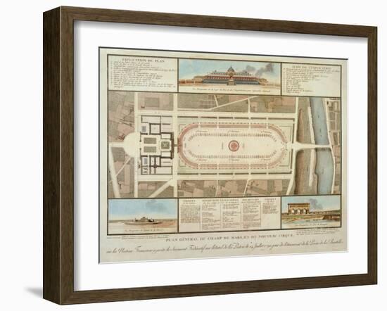 Plan général du Champ-de-Mars-null-Framed Giclee Print