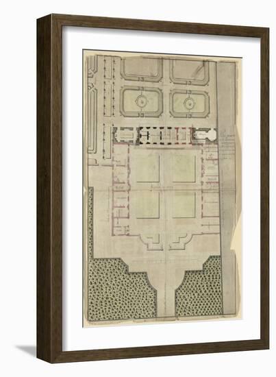 Plan général du pavillon de La Lanterne-null-Framed Giclee Print