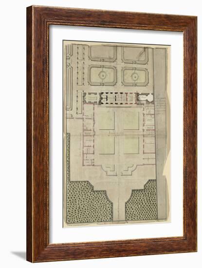 Plan général du pavillon de La Lanterne-null-Framed Giclee Print