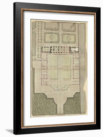 Plan général du pavillon de La Lanterne-null-Framed Giclee Print