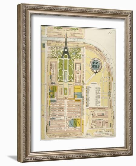 Plan Général: Exposition Universelle de 1889-Fr. Becker-Framed Giclee Print