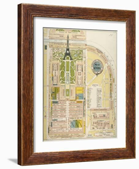 Plan Général: Exposition Universelle de 1889-Fr. Becker-Framed Giclee Print