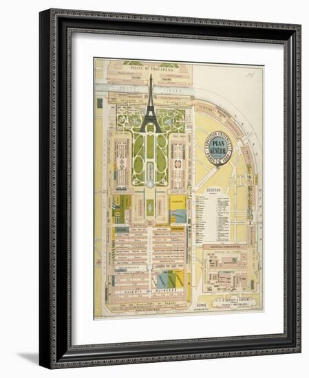 Plan Général: Exposition Universelle de 1889-Fr. Becker-Framed Giclee Print