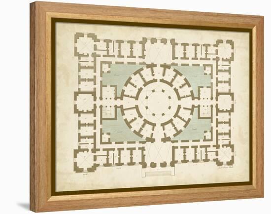 Plan in Taupe & Spa II-Vision Studio-Framed Stretched Canvas