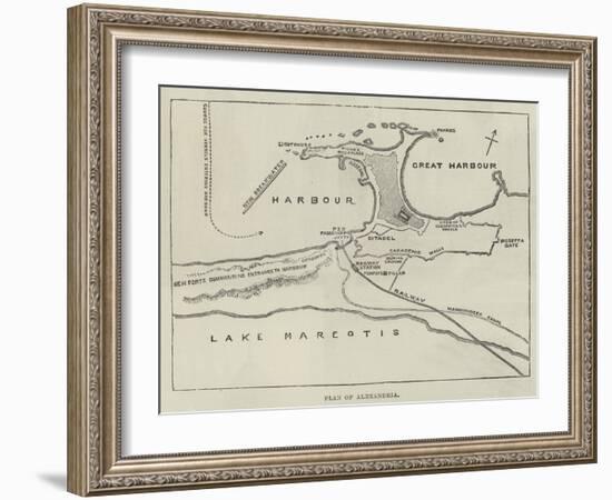 Plan of Alexandria-null-Framed Giclee Print