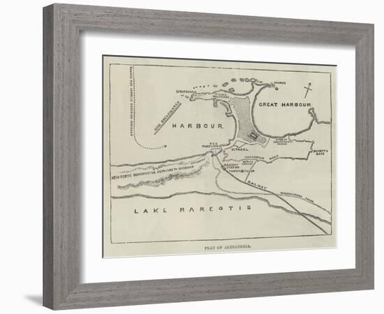 Plan of Alexandria-null-Framed Giclee Print