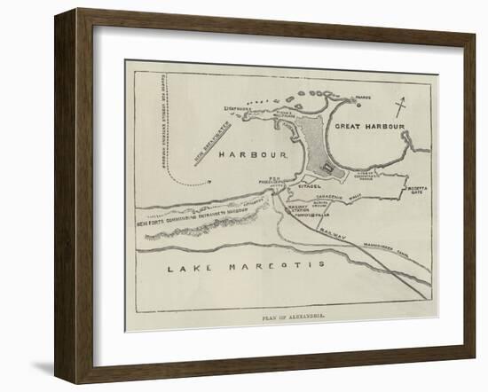 Plan of Alexandria-null-Framed Giclee Print