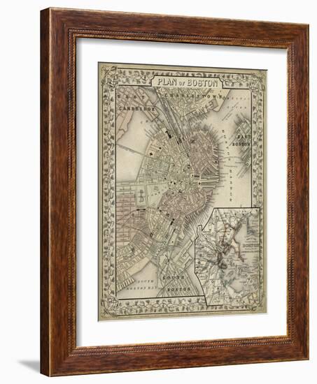 Plan of Boston-Mitchell-Framed Art Print