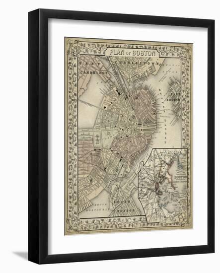 Plan of Boston-Mitchell-Framed Art Print