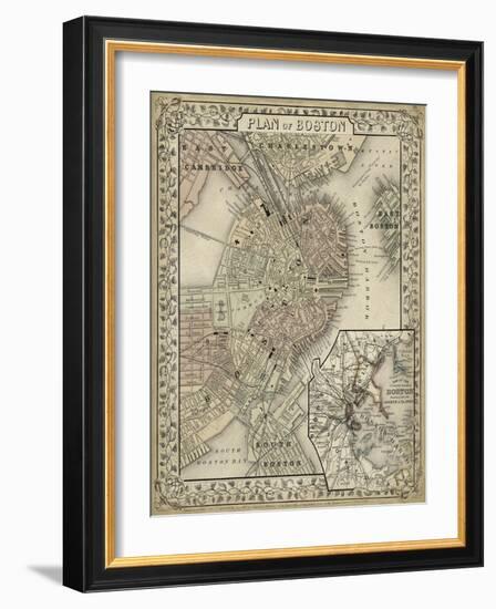 Plan of Boston-Mitchell-Framed Art Print