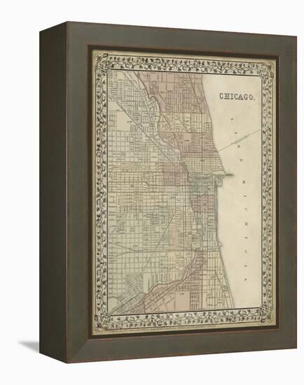 Plan of Chicago-Mitchell-Framed Stretched Canvas